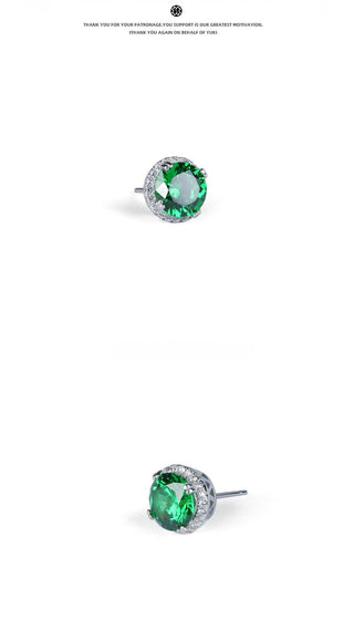 emerald stud earrings