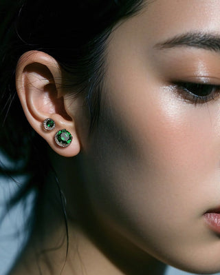 emerald stud earrings