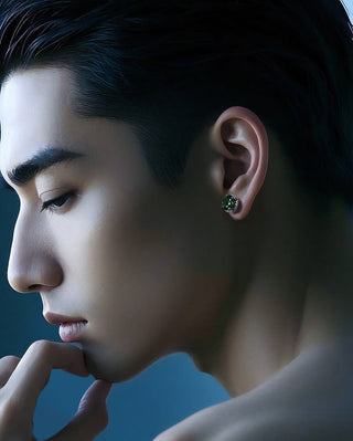emerald stud earrings