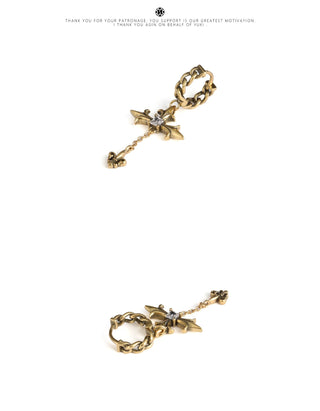 cross hipster earrings