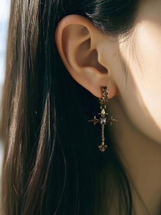 cross hipster earrings