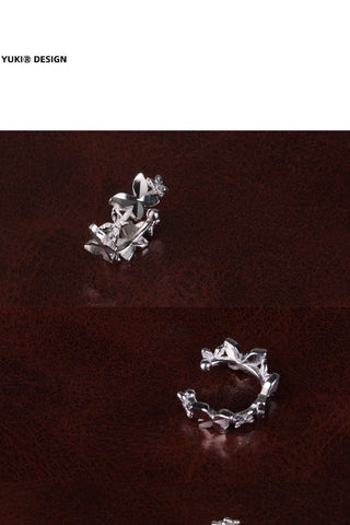 butterfly clip earrings