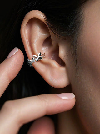 butterfly clip earrings