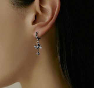 gothic cross earrings