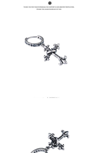 gothic cross earrings