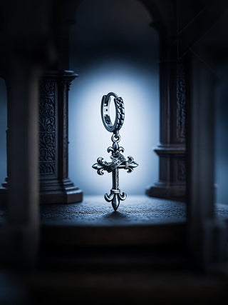 gothic cross earrings