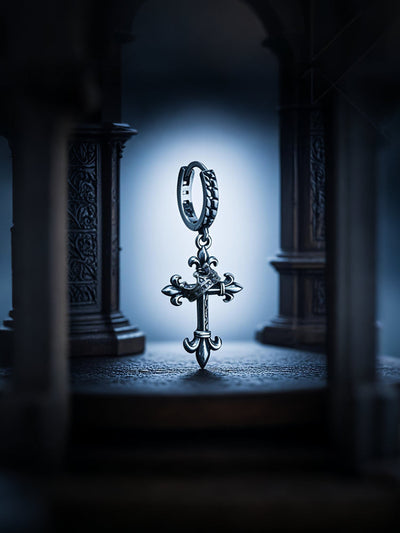 gothic cross earrings