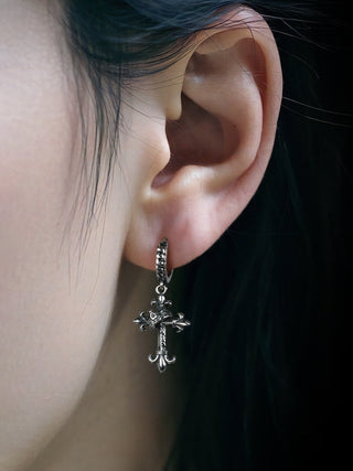gothic cross earrings