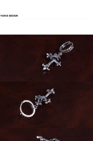gothic cross earrings