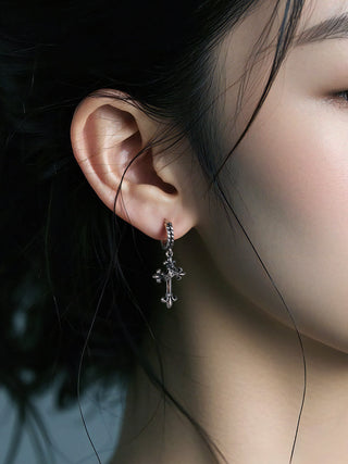 gothic cross earrings