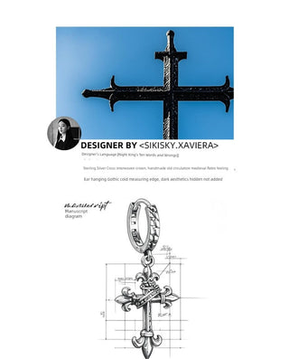 gothic cross earrings
