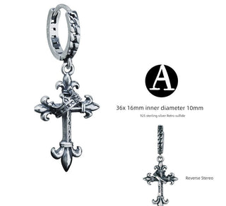 gothic cross earrings