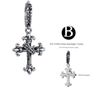 gothic cross earrings