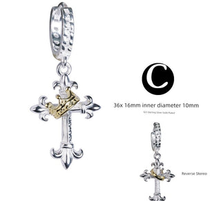 gothic cross earrings
