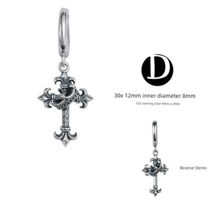 gothic cross earrings