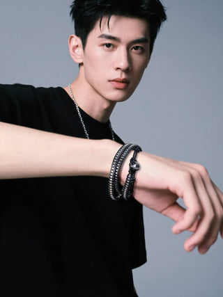 punk leather bracelet