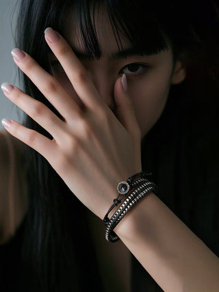 punk leather bracelet