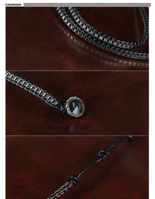 punk leather bracelet