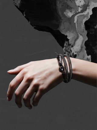 punk leather bracelet