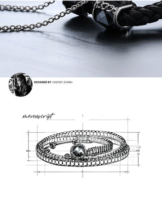 punk leather bracelet