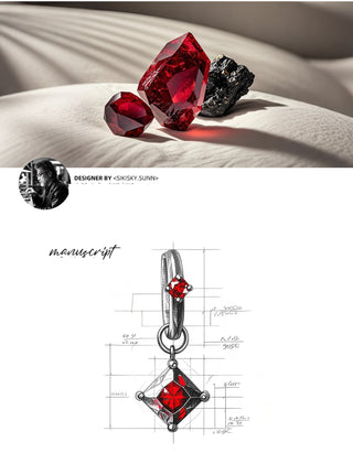 gothic gemstone earrings