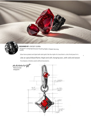 gothic gemstone earrings