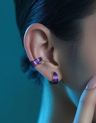 colored glaze earrings