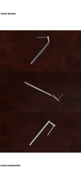 silver column earrings