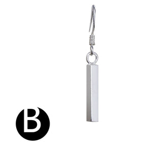 silver column earrings