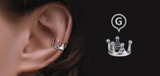 crown clip earrings