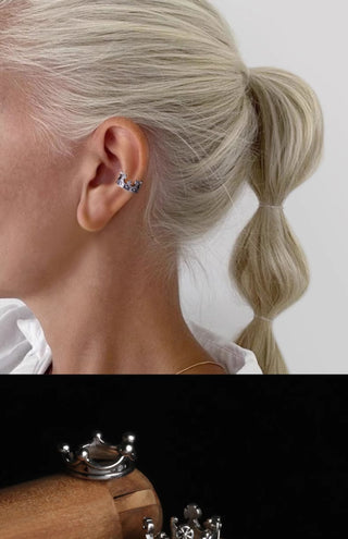 crown clip earrings