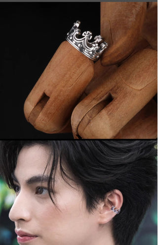 crown clip earrings