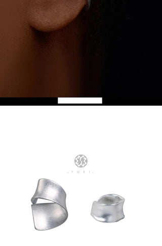 ribbon clip earrings