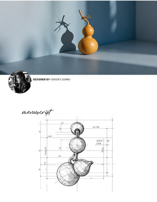 calabash stud earrings