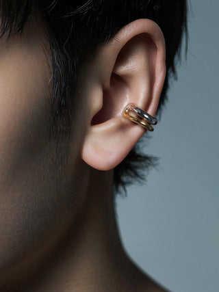 double-layer clip earrings