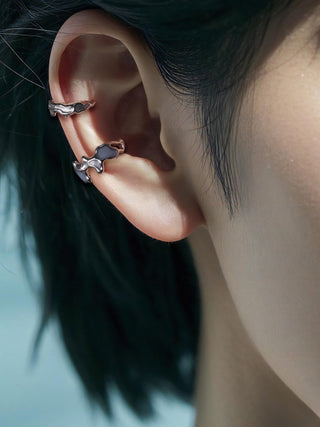 liquid tide clip earrings