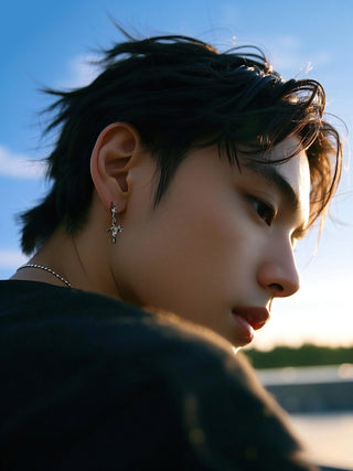 cross hip hop earrings