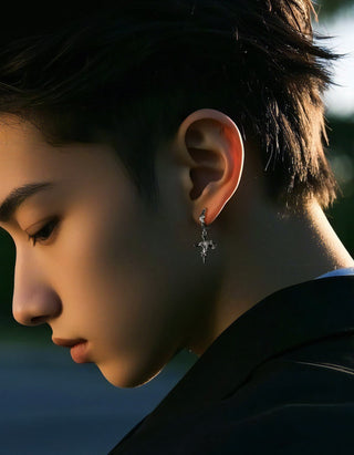 cross hip hop earrings