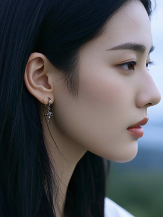 cross hip hop earrings