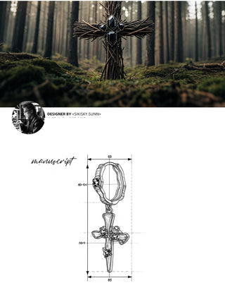 cross hip hop earrings