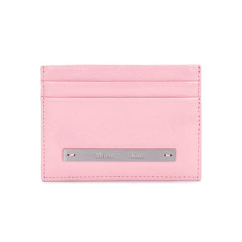 GLOSSY CARD WALLET IN PINK