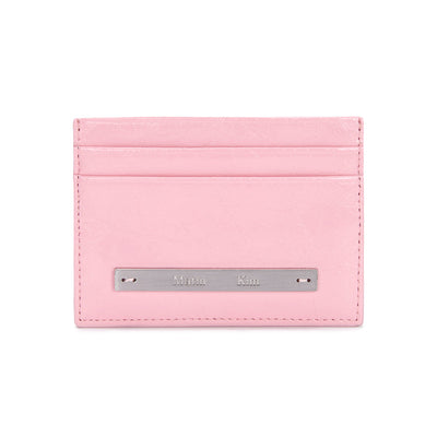 GLOSSY CARD WALLET IN PINK