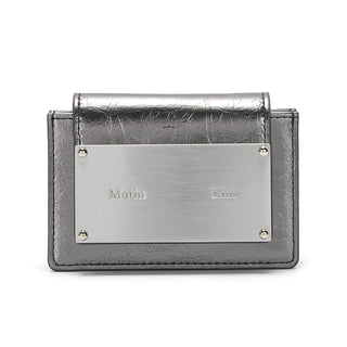 ACCORDION WALLET IN DARK SILVER