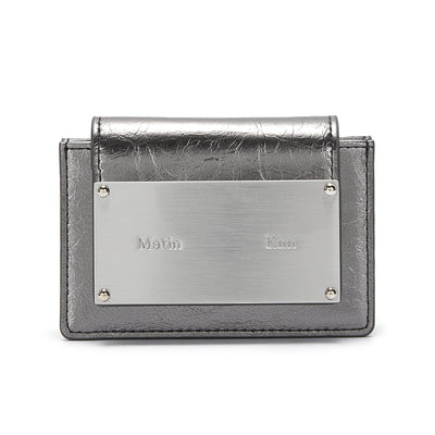 ACCORDION WALLET IN DARK SILVER