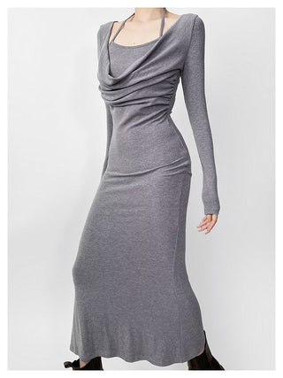 Halter fishtail dress