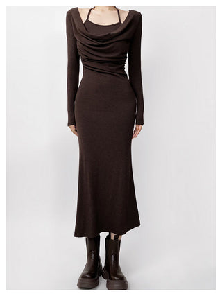 Halter fishtail dress