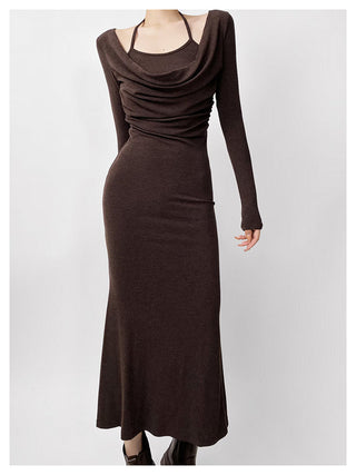 Halter fishtail dress