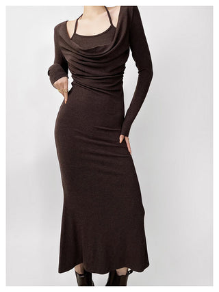 Halter fishtail dress