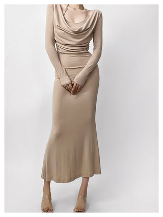 Halter fishtail dress