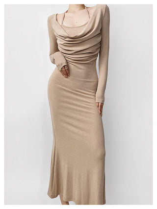 Halter fishtail dress